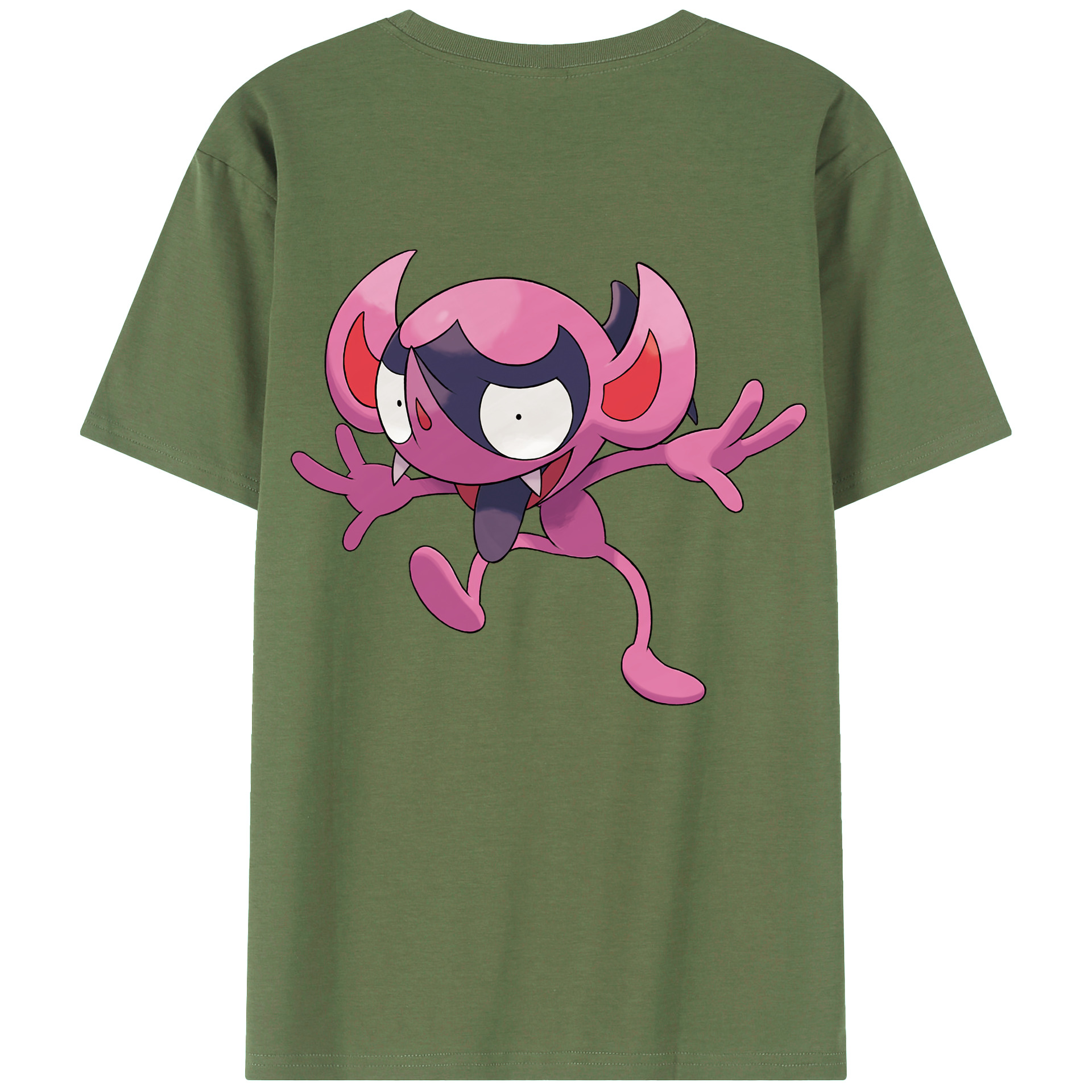 （画像用） ポケットモンスター Pokémon 綿100％ メンズ半袖Tシャツ（バックプリント） 通気性
